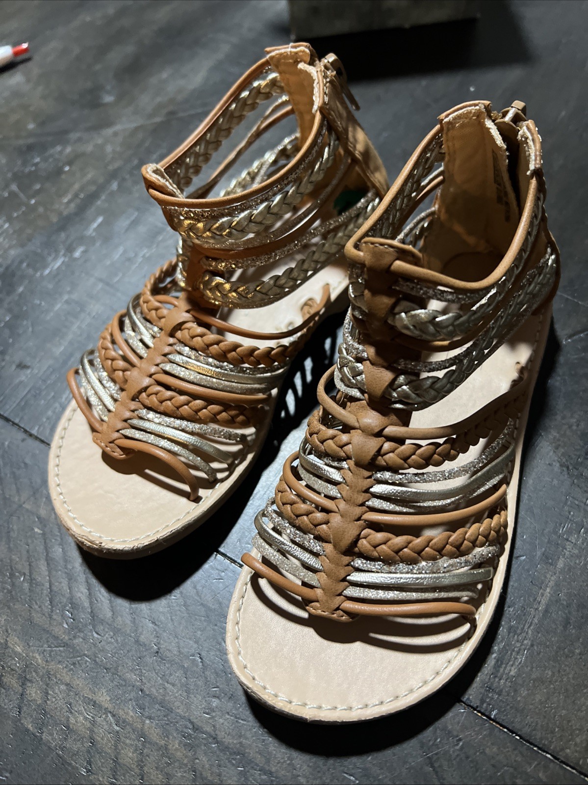 APL Sandali gladiatore bambina Seychelles oro glitter taglia 12C