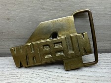 Vintage  4 WHEELIN  Solid Brass Belt Buckle 4086