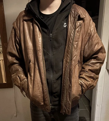 Braune Lederjacke, Vintage , TOP Zustand - Bild 1 von 4