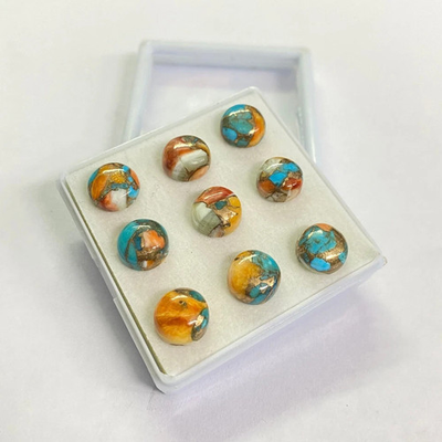 #ad quot;Smoothquot; Oyster Copper Turquoise Round Shape Loose Gemstone For Jewelry Making $10.99