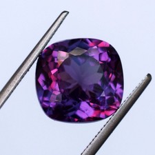 11.20 CT Russian Natural Color Change Alexandrite Cushion Cut Certified Gemstone