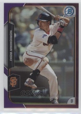 2015 Bowman Chrome Purple Refractor 31/250 Norichika Aoki #101 0f8