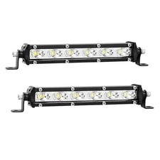 Slim LED Light Bar Pods 7 Inch 6000lm Flood Beam 12V 24V 36V 48V 7 Inch 2 Pack