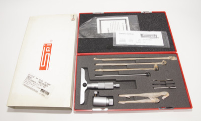 SPI 12-413-1 Depth Micrometer Set 0-6'' Range .001'', 4'' Base