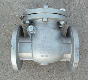 WARREN 3" 150 SWING CHECK VALVE CF8M {FREE U.S. SHIPPING}