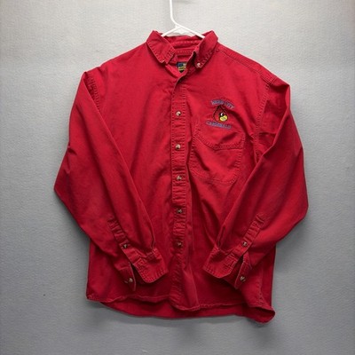 Blue Generation Red Button Down Shirt Men s Medium Webb City Cardinals
