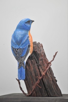 Blue Bird Wood Carving /Sculpture