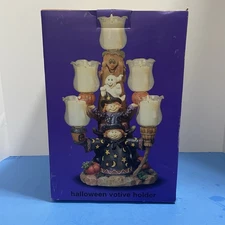 Trick N' Treats Halloween Votive Holder 5-Cup 14-inch Candelabra Halloween Decor