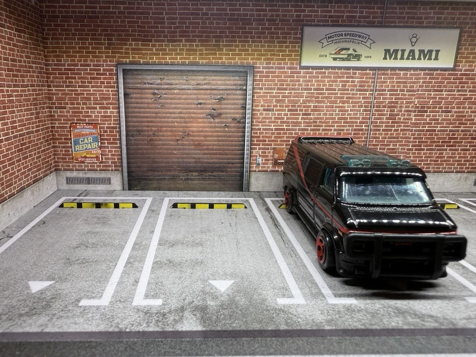 Hot Wheels 1983 GMC Vandura A-Team Van Black w/ Red Stripe 1:64 Diecast - Image 4 of 4