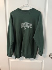 Vintage Nike Sweatshirt Mens Large Green 90s Center Swoosh