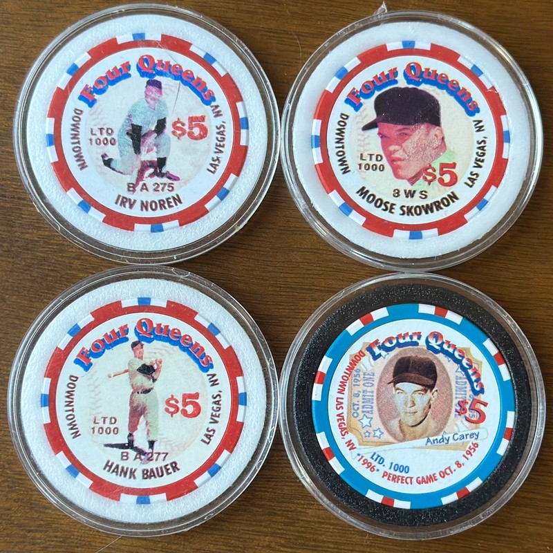 Four Queens Casino Las Vegas $5 Baseball Commemorative Chip Set