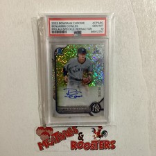 2022 Bowman Chrome Benjamin Cowles #CPA-BC Auto Speckle /299 PSA 10