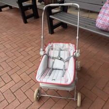 Vintage Retro Rare 1990s Silver Cross Wayfarer Pushchair Pram Stroller Grey Red