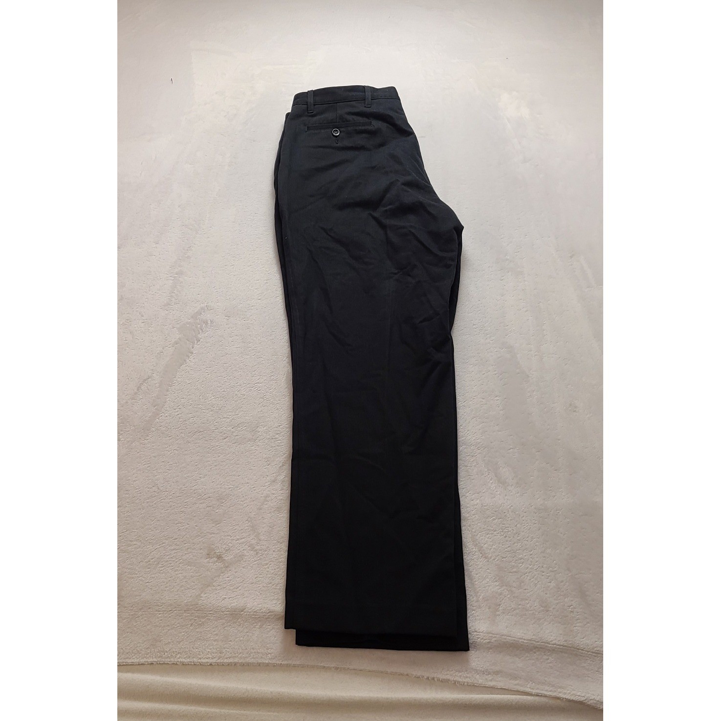 Pal Zileri Sport Trousers Pants Men's 38x28 56 IT Black Cotton Twill Flat Front image 3