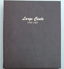 GREAT Dansco 1793-1857 Large Cents 7099 Coin Album w/ Dates & Varieties! 7 Pages