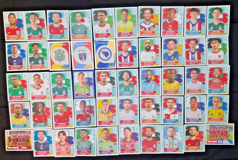 50 Sticker Lot 2026 FIFA World Cup Jeremy Doku, Eder Militao, Ruben Dias & More