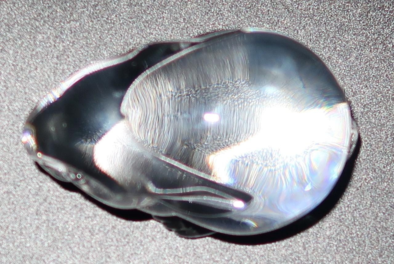 Stueben Glass BUNNY RABBIT Hand Cooler, Paperweight, Figurine, 2 3/4" Long