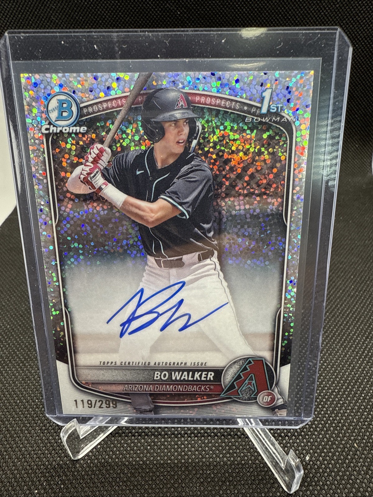 2025 Bowman Chrome Bo Walker #CPA-BWA Speckle Refractor Auto /299 Diamondbacks
