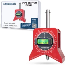 Precise Pipe Center Finder Punch Tool, Magnetic Center Finder for Pipe Fitting w