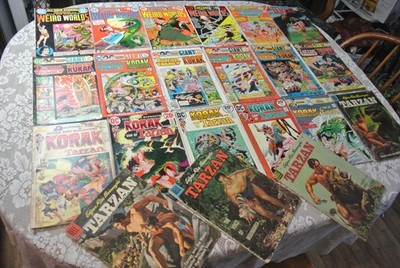 Lot of 21 Korak and Tarzan comic books Good-Fine readers. Dell DC Charlton