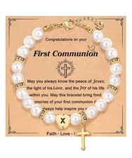 First Communion Baptism Gifts for Daughter Christening 1st Holy Cross Brace - 04