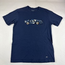 Coach New York Shirt Mens Small Blue Car Logo Short Sleeve Designer Graphic Tee