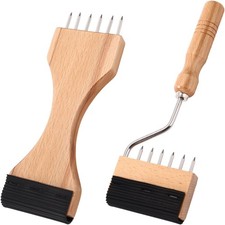 codree 2 Pcs Gooseneck Webbing Stretcher Upholstery Tool, Wood Handle 2