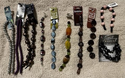 Lot of 10 Assortment Of  Strands Bead Jewelry Making