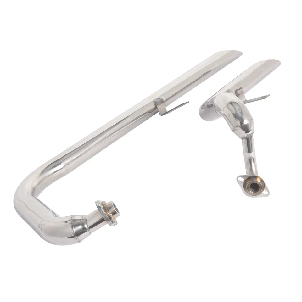 Sistema silenciador tubo de escape cromado para Yamaha V Star 250 Virago 250 XV250 XV125 Foto 4 de 4