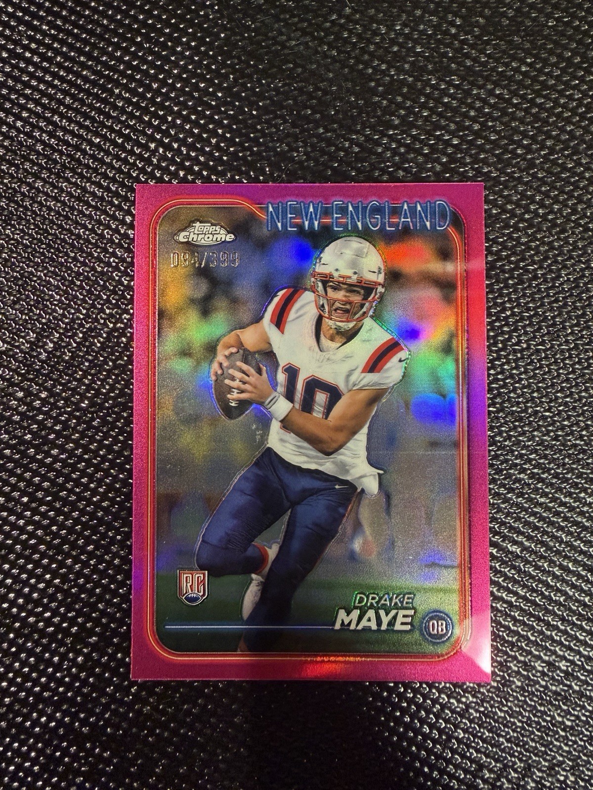 2024 Topps Chrome - Rookies Drake Maye #203 Magenta Refractor /399 (RC)