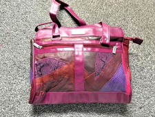 Pink Faux Leather Shoulder Handbag Nathalie Andersen Leather Trim Bag (B)