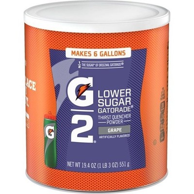 Gatorade Thirst Quencher Powder G2 Low Calorie Grape 19.4 Ounce