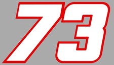 STICKER NUMBER 73 MOTORCYCLE GP STICKER SD070