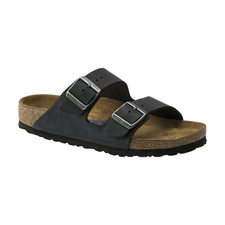 Image of Birkenstock Arizona BS Soft Footbed Sandals - Black Oiled Leather EU 44/Mens 11