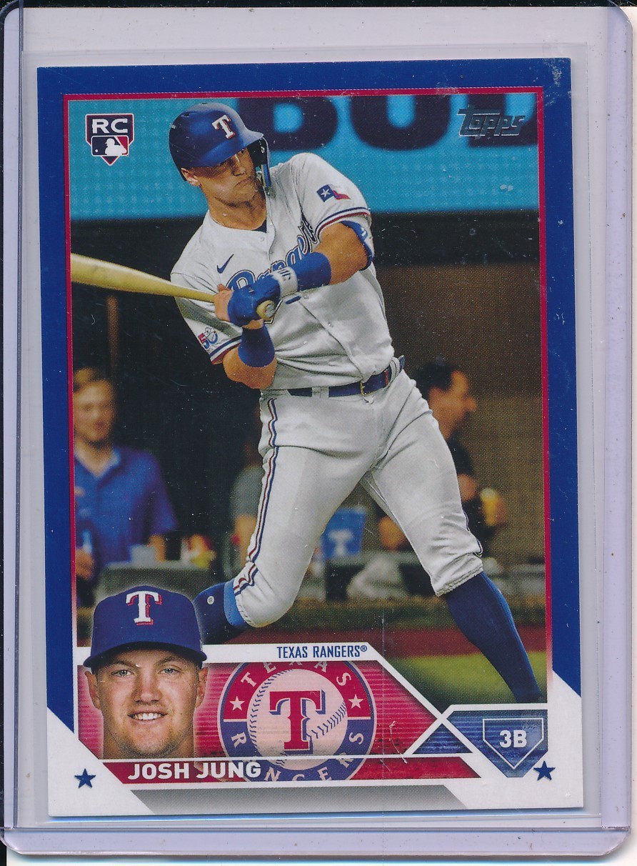 Josh Jung 2023 Topps Series 2 ROYAL BLUE Parallel Rookie Card #529 Texas Rangers