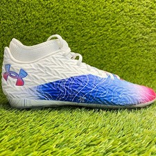 Under Armour Spotlight Clone 4 MC TX Mens Size 11.5 Blue White Football Cleats