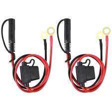 SAE Battery Connector - 2 Pack, 2 FT SAE to O Ring Terminal Harness,Battery Quic