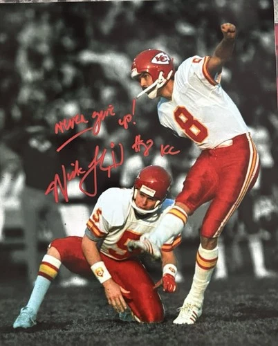 Kansas City Chiefs Nick Lowery Signed Autograph 8x10 Photo WCOA