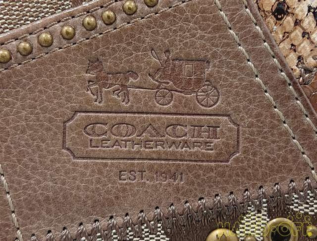 Coach Patchwork Round Zipper Wallet Multicolor 42… - image 3