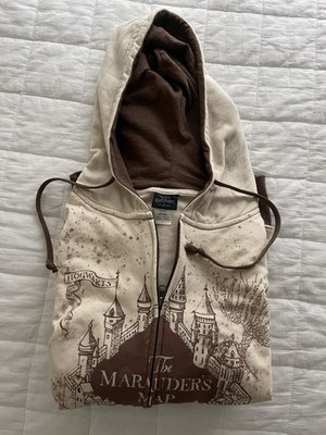NWT LARGE Harry Potter Marauder Map Hoodie Universal Studios Wizard World