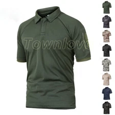 Men's Tactical T-Shirt Short Sleeve Quick Drying Military Army Combat Tops