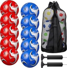 Libima 13 Pcs Soccer Ball Bulk 10 Pcs Official Size 5 Soccer Ball with 2 Pump...