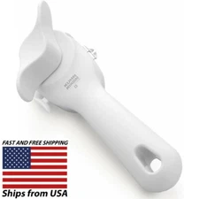 KUHN RIKON Auto Safety Smooth Touch Can Opener, Lidlifter No Sharp Edges - White