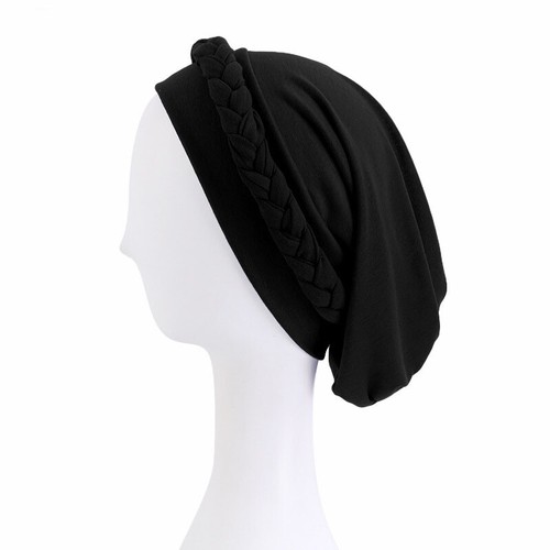 Turbante trenzado hiyab musulmán mujer envoltura para la cabeza gorra de quimioterapia gorro sombrero bufanda - Imagen 14 de 22