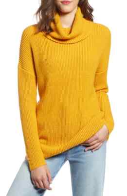 yellow tunic sweater