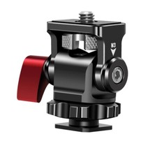 Monitor DSLR Holder Mount On-Camera Pan 360 Tilt 180 Cold Shoe Mount Led Light