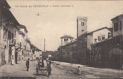 Cartoline Vintage Cuneo Verzuolo Corso Re Umberto - Carte Postale Ancienne