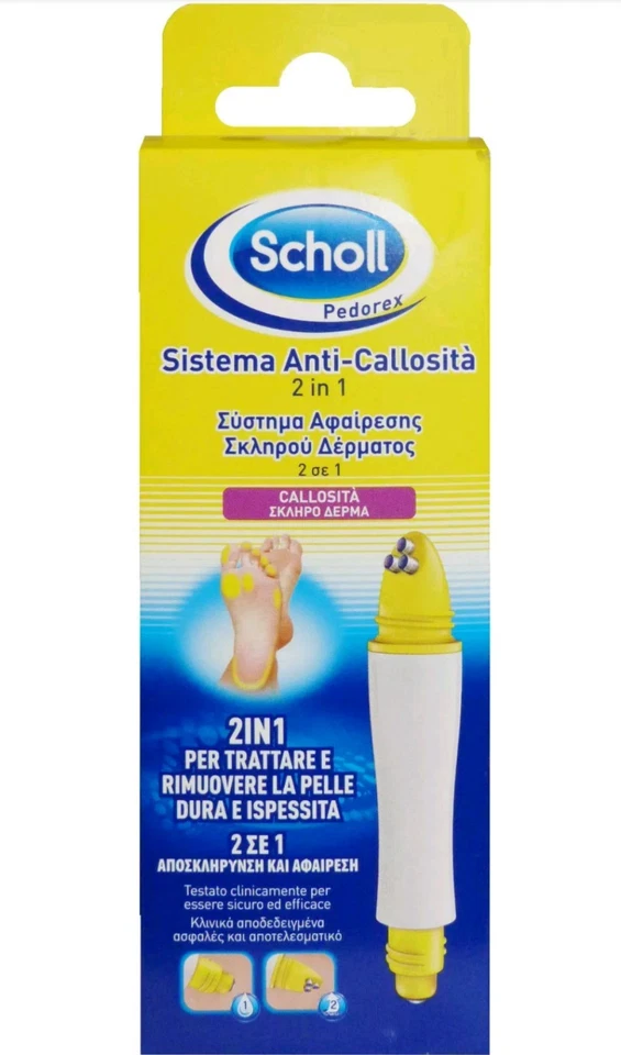 Penna sistema di rimozione pelle dura Scholl 2 in 1 - ammorbidimento e rimozione 2 in 1