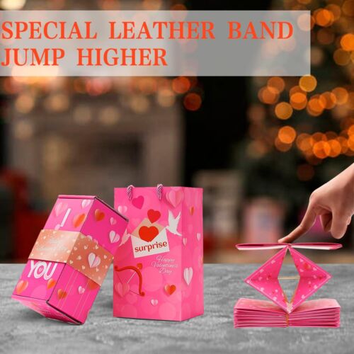 Surprise Gift Box Explosion Pink Lovers Companion Gift Boxes Folding Bouncing... - Picture 6 of 7