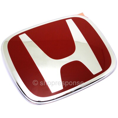OEM Honda 17-19 Civic Type R FK8 Front Red H Emblem Badge 75700-TGH-A01 GENUINE